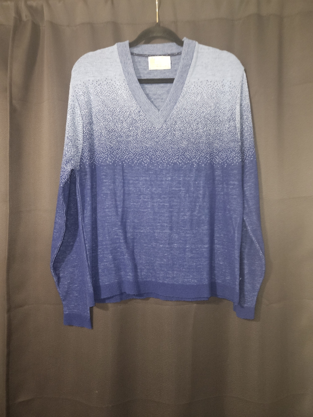 VTG 70s Sears Kings Road Ombre V Neck Sweater M